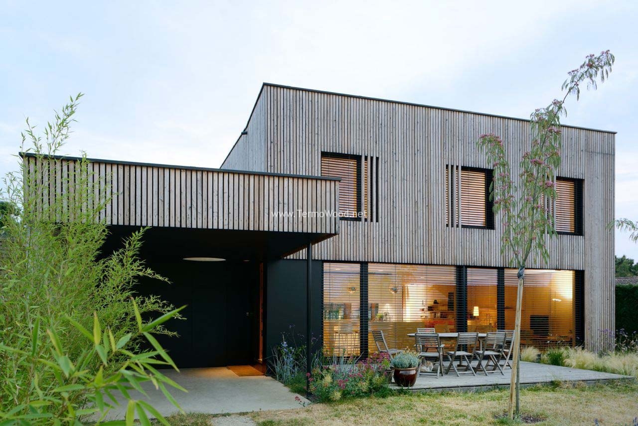 Özel Konut Cephe ThermoWood ThermoWood Ahşap - SerMimar ThermoWood